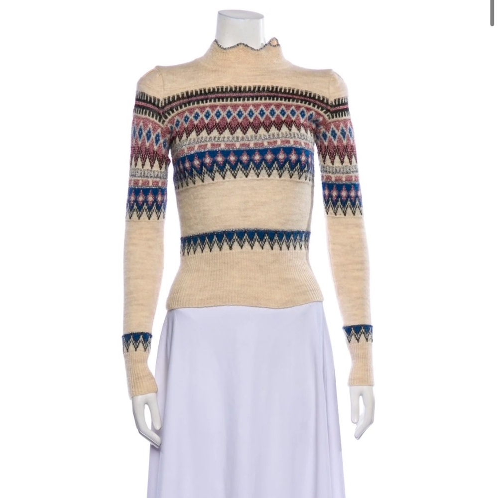 Etoile Isabel Marant Patterned Cream Sweater size xs/ 34